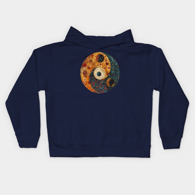 Foliage Circle Kids Hoodie by CharlesAFish